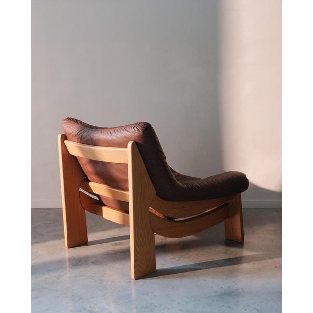 Wood Lounge Chairs from Maison Regain, 1970s, Set of 2 For Sale - Image 7 of 16