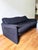 Vico Magistretti Navy / Black 2-Seater Loveseat Maralunga Sofa Cassina Italy 80s For Sale - Image 10 of 15