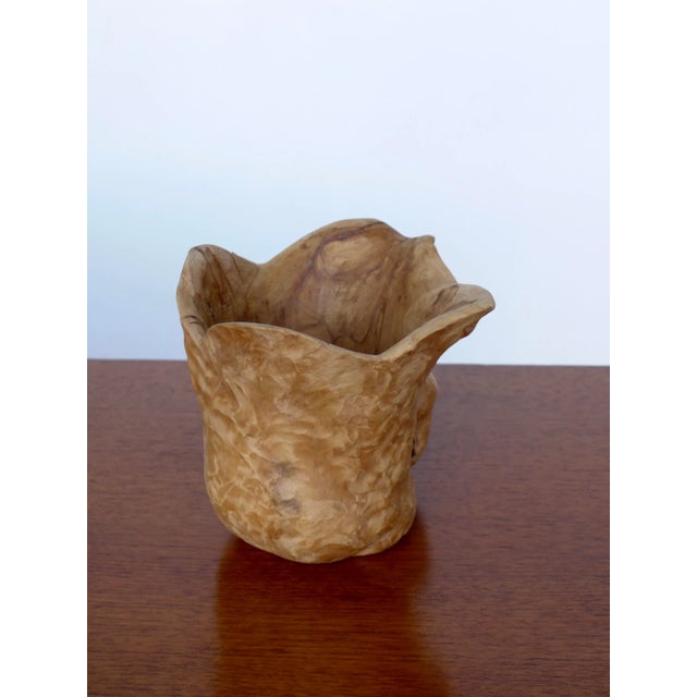 Hand Carved Burl Wood Jug, 1970s For Sale - Image 9 of 12