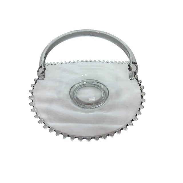 Mid 20th Century Imperial Glass Candlewick Basket For Sale In Indianapolis - Image 6 of 15