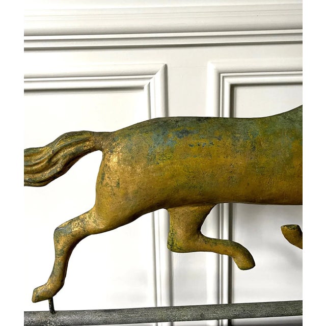 Copper Running Horse Weathervane on Display Stand For Sale - Image 8 of 13