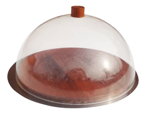 Round Domed Teak Charcuterie Board by Stelton Denmark