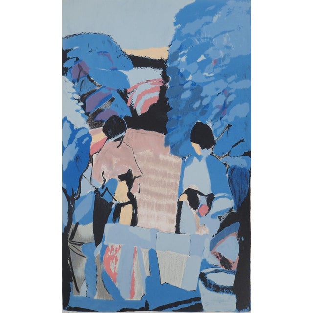 Gabriel Godard (1933-2023) Walk in the Forest Original color lithograph Signed in pencil Limited edition of 50 copies (the...