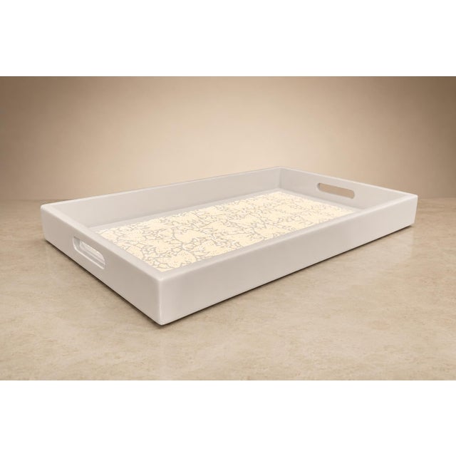 Large "Butterflies" Decorative Tray, Lacquered Wood, Ensamble Artesano, 2024 For Sale - Image 16 of 16
