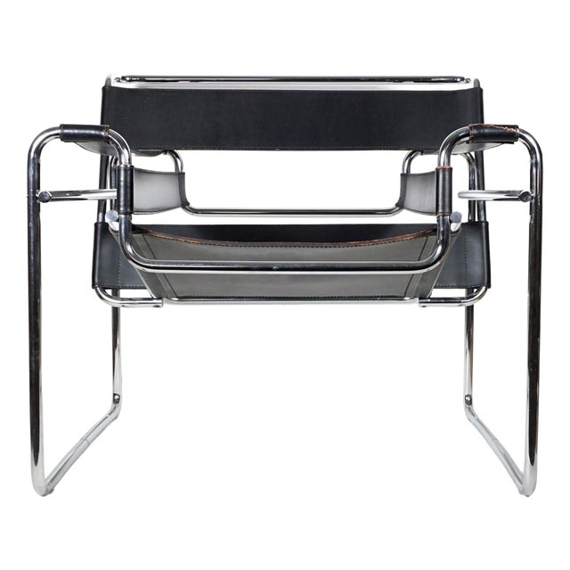 Vintage Bauhaus Wassily Armchair by Marcel Breuer for Gavina Knoll, 1970s For Sale