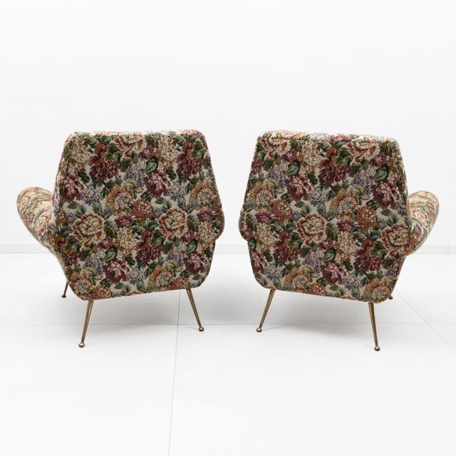 Mid-Century Modern Mid-Century Modern Italian Armchairs in the style of Gigi Radice, 1950, Set of 2 For Sale - Image 3 of 11