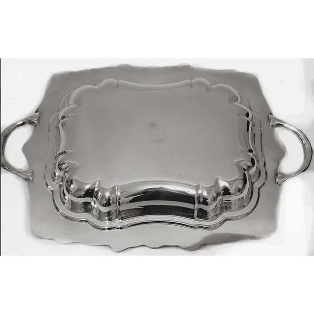 1920s Silverplate Handled Covered Serving Dish For Sale - Image 5 of 5