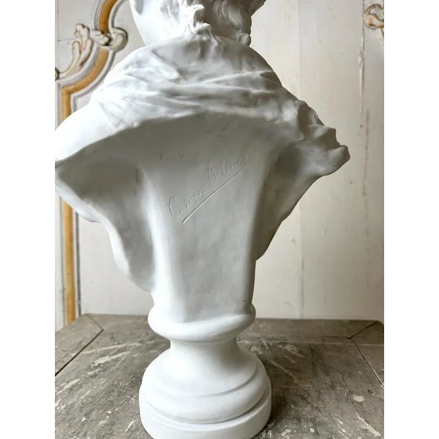 White After Carrier-Belleuse, Bust, 1900, Bisque For Sale - Image 8 of 13