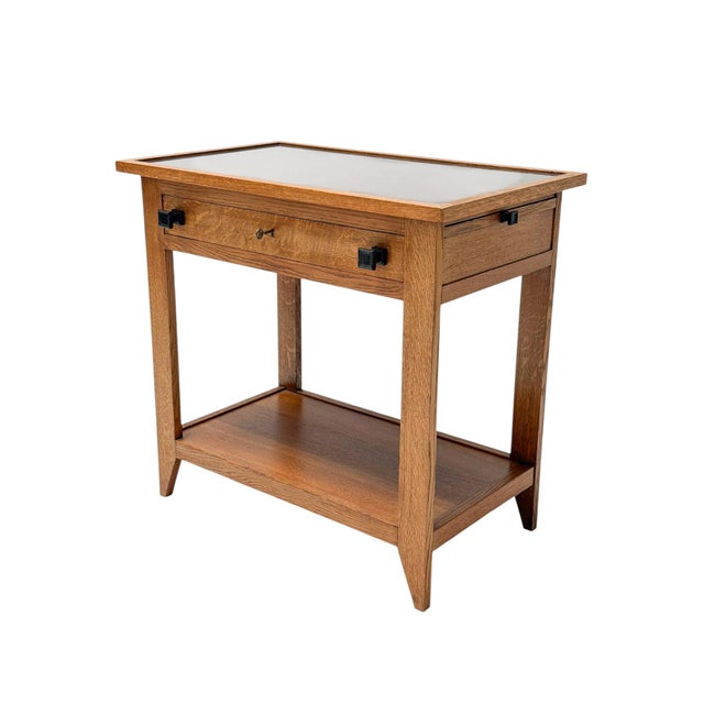 Art Deco Serving Table in Oak and Ebony by Hendrik Wouda, 1924 For Sale - Image 4 of 10