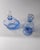Blue Vintage Blue Murano Glass Decanters with Stoppers, Italy, 1940s, Set of 2 For Sale - Image 8 of 11