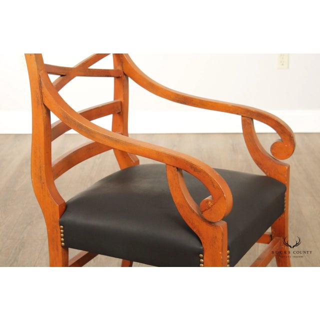 Regency Style Armchairs with Ottoman - 3 Pieces For Sale In Philadelphia - Image 6 of 13