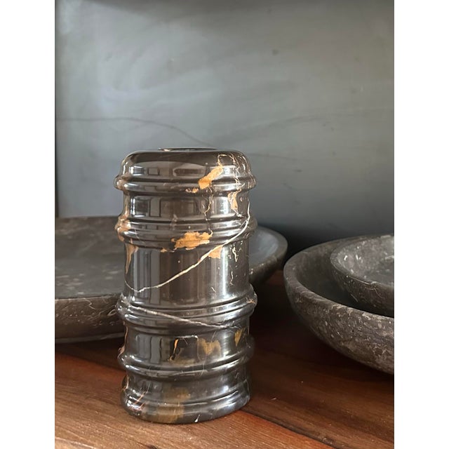 Italian Italian Polished Portoro Marble Relic Accessory For Sale - Image 3 of 9
