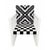 Armchair with a contemporary, geometric design, featuring a white lacquered frame with clean lines and vertical slat...