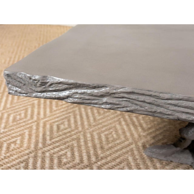 Transitional Made Goods Jeffrey Coffee Table in Waxed Gray For Sale - Image 3 of 6
