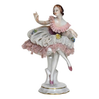 Ballerina Figurine in Porcelain from Volkstedt, Germany, 1920s For Sale