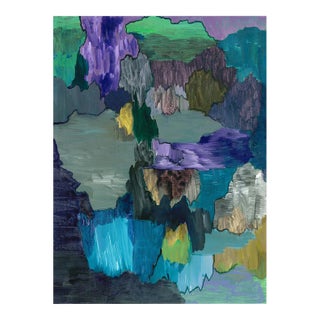 Contemporary Abstract Acrylic on Hahnemühle Paper Painting "P13.2024" by Antony Densham For Sale