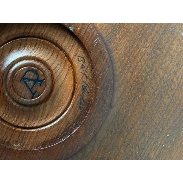 Wood Late 20th Century Signed Brazilian Wood Turned Bowl For Sale - Image 7 of 7