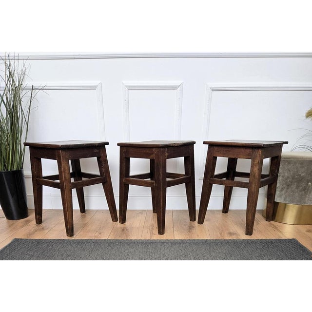 1950s Italian Minimal Wood Side Table, 1950s For Sale - Image 5 of 10