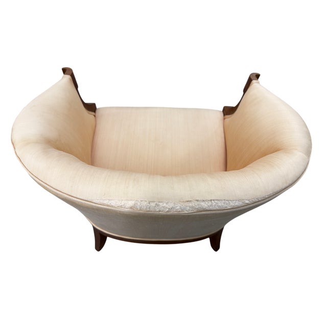 Cream Winsor White & William Millington Occasional Chair for Baker Furniture Co. 1950s, Attributed For Sale - Image 8 of 10