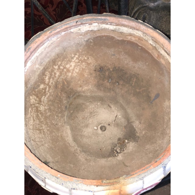 1950s 1950s Vintage Mosaic Style Old Pots With Base Stand- A Pair For Sale - Image 5 of 13