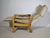 Beige Mid-Century Modern Wingback Chair with Folding Function in Wood, 1970s For Sale - Image 8 of 12