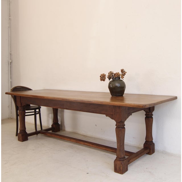Large Oak Dining Table, 1920s For Sale - Image 6 of 18