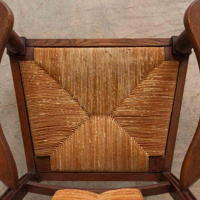 Pair of French Wood and Woven Chairs Attributed to Charles Dudouyt For Sale - Image 17 of 17