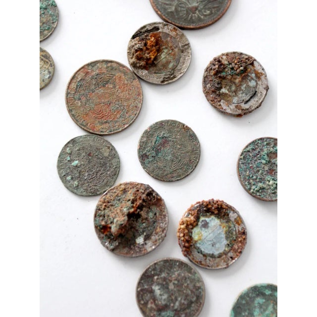 Vintage Oxidized Coin Collection For Sale - Image 9 of 11