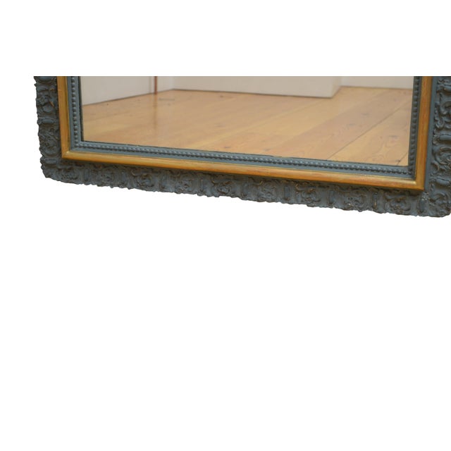 Empire French Giltwood and Painted Pier Mirror, 1860 For Sale - Image 4 of 16