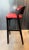 Ton Red leather and black wood Chair. Has black wooden frame and red leather cushion on seat back and seat. Strong structure