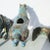 Blue Vintage 1960s' Chinese Enamel Horses - a Pair For Sale - Image 8 of 11