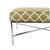 Contemporary Contemporary Tufted Moss Green Metal Bench For Sale - Image 3 of 7