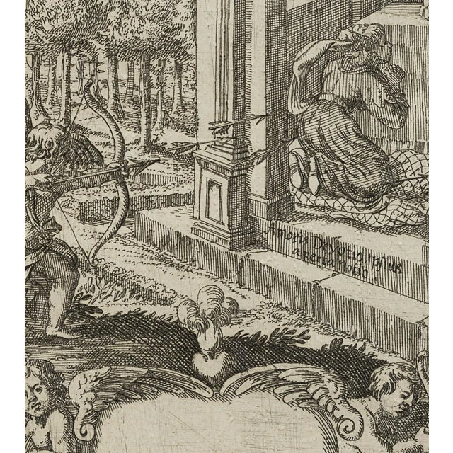 Baroque J. Meyer, Lympida in der Hauskapelle, 1683, Etching For Sale - Image 3 of 4