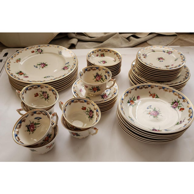 Ceramic Set of Fine American Made Porcelain Dinnerware For Sale - Image 7 of 9