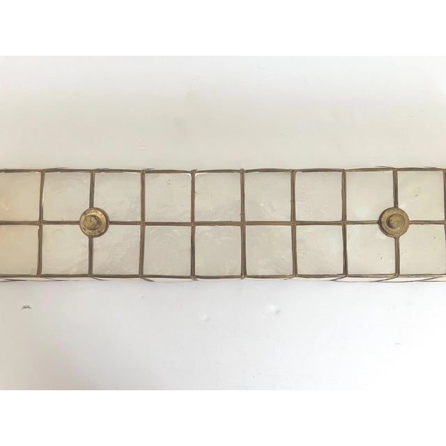 White Mid Century Capiz Shell Wall Light For Sale - Image 8 of 15