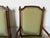 Wood Vintage French Louis XVI Style Carved Walnut Armchairs With Green Upholstery – A Pair For Sale - Image 7 of 12