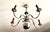 Dutch Grey Metal Chandelier, 1970, in Very Good conditions. Designed 1970 to 1979 European Plug (up to 250V).The wiring of...