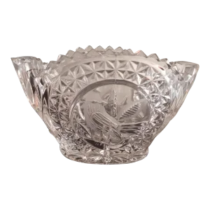 1950s Hofbauer Germany Byrdes Crystal Bowl