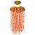 Vistosi Orange Modernist Murano Glass Chandelier, 1980s For Sale - Image 10 of 10