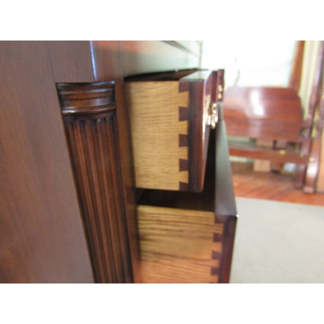 1980s Henkel Harris Solid Mahogany New Market Chest of Drawers For Sale - Image 5 of 10