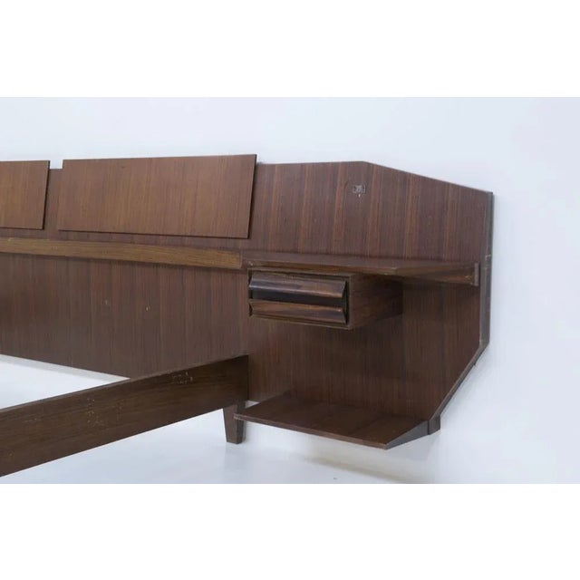 Vintage Italian Double Bed with Bedside Tables attributed to Ico & Luisa Parisi, 1950 For Sale - Image 6 of 12