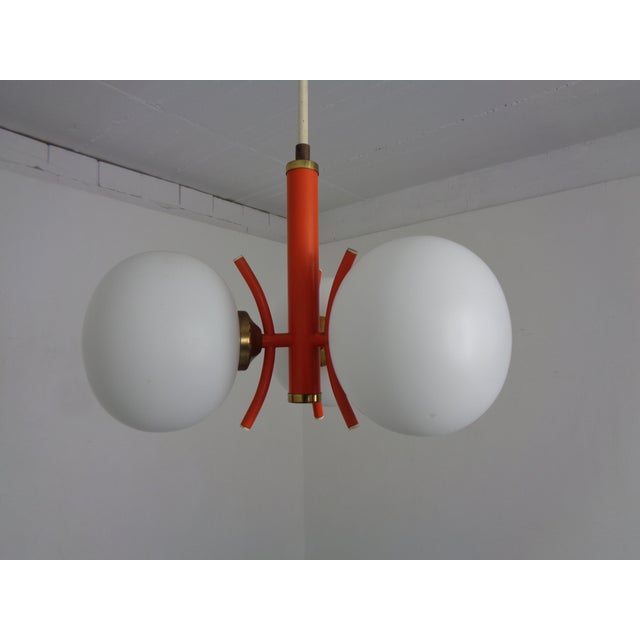Gold Space Age Sputnik Ceiling Lamps with Glasses by Richard Essig, Germany, 1970s, Set of 2 For Sale - Image 8 of 18