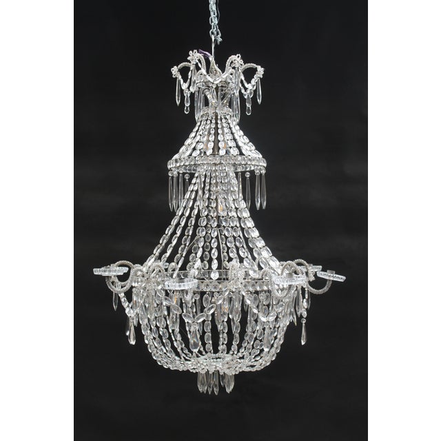 Antique French Chandelier in Crystal, 1800s For Sale - Image 9 of 16