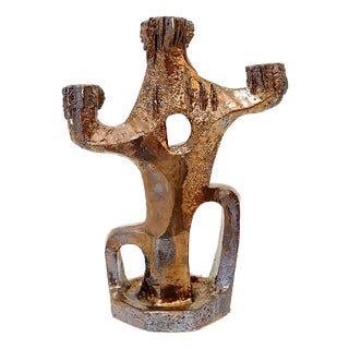Vintage Ceramic Candleholder by Walter Van Den Panhuyzen, 1970s For Sale