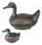 Vintage Pewter & Brass Duck Trinket Boxes -2 For Sale