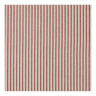 Sanderson Tetbury Stripe Fabric in Russet Madder For Sale