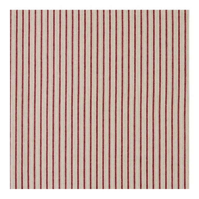 Sanderson Tetbury Stripe Fabric in Russet Madder For Sale