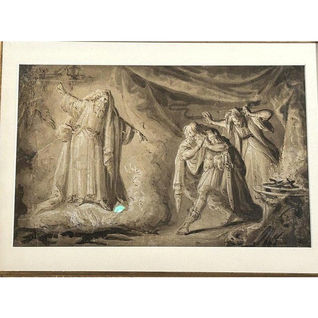 Nordic Artist, Witchcraft Scene, Ink and White Lead on Paper, 17th Century For Sale - Image 3 of 7