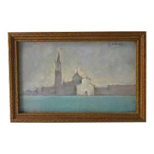 Italian Artwork Painting of Venice, Signed, Circa Late-20th Century