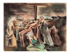 Unknown - Deposition of Christ - Original Mixed Media on Paper - 20th Century